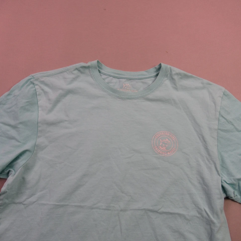 Рубашка мужская Southern Tide XL с коротким рукавом легкая повседневная для улицы с круглым вырезом - Изображение 3 из 4