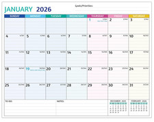 2026-2027 Magnetic Calendar for Refrigerator - 18 Monthly Calendar from Jan 2026
