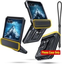 Black Case with Lanyard for Moto Razr 2024/2025/2026 Razr Plus 2024/2025/2026