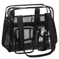 Clear Tote Bags for Work Shoulder Strap Stadium approved Plastic Gallon Lunch...