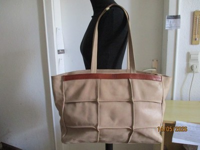 BIBA - Schultertasche - creme - echtes Leder - guter Zustand
