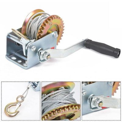 Seilwinde Handseilwinde Bootswinde Anhänger Handwinde 10m 600 Lbs Gurt Winde