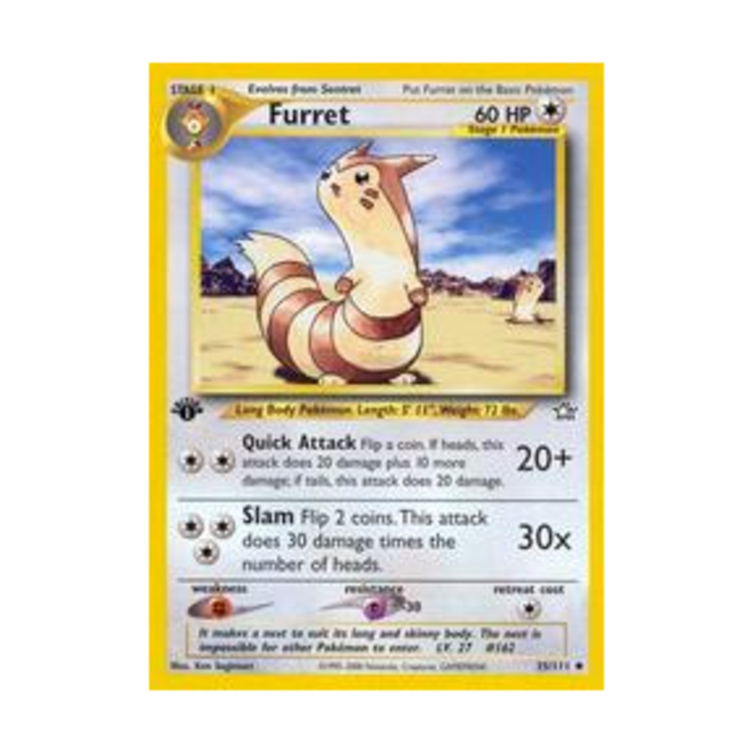 Pokemon Pokemon Neo Genesis Furret (U) #35 (1st Ed) NM