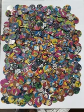 Lot of 800+ Vintage Pogs - Superhero, Japanese Characters