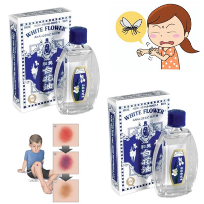 White Flower Balm Oil (Hoe Hin Pak Fah Yeow) 20 ml - Packung mit 2 Flaschen