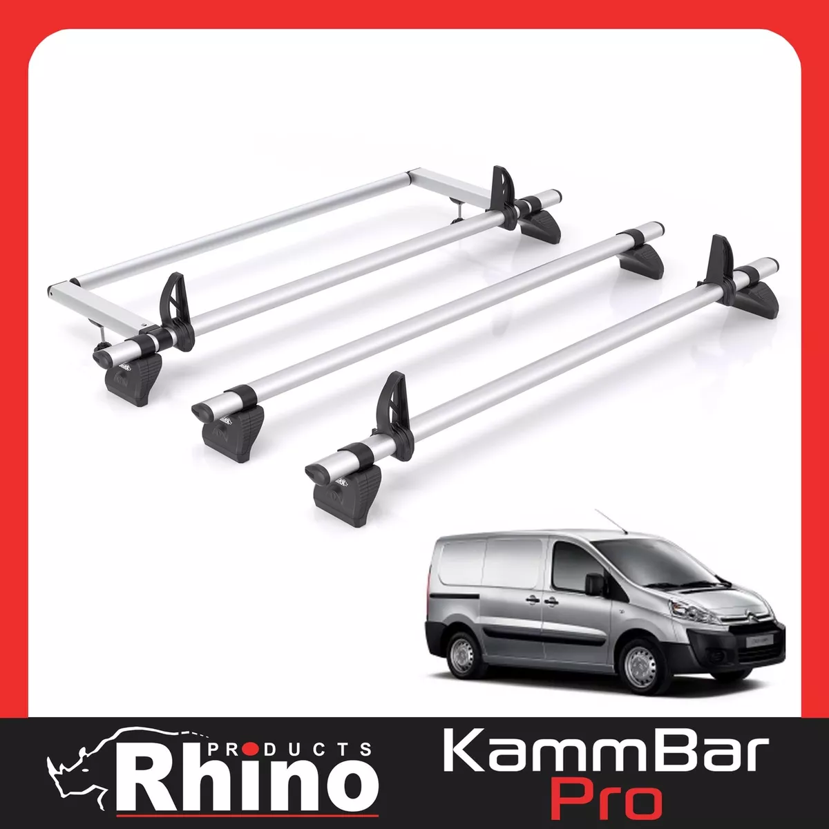 Citroen Dispatch Roof Rack For 2007 16 Models 3x Bars Roller