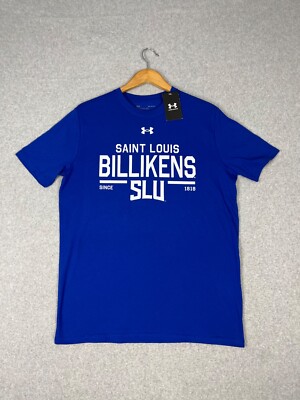 St Louis University Billikens Shirt Mens M Blue SLU Loose Fit Under Armour