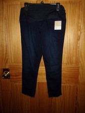 A GLOW - WOMEN - MATERNITY CAPRI JEANS - SIZE 10 - DARK BLUE GY-1-75