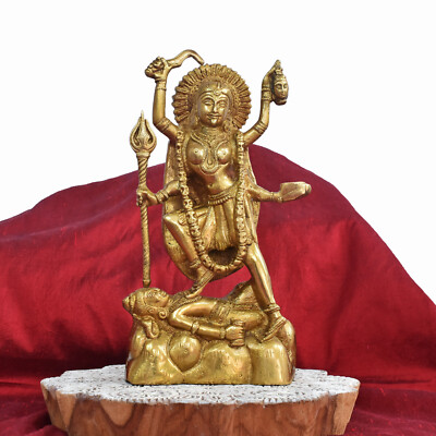 MAHA KALI DANCE ON SHIVA STATUE IDOL HAND CASTED 8 METAL ALLOY BLESSED INITIATED