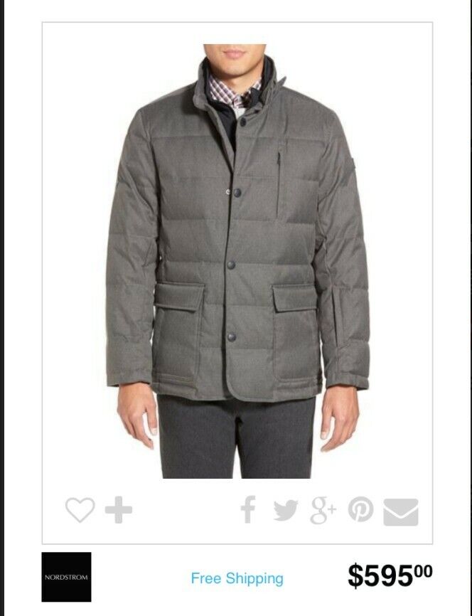 Color rosa empezar experimental Men&#039;s Tumi Jacket Coat Winter Down Lining RFID Grey Black sz S EUC  Retail $595 | eBay