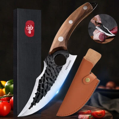 MDHAND Viking Chef Knife Sharp Japanese Kitchen Meat Cleaver Butcher Boning Knife Sharp