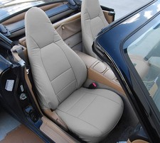 For Mazda Miata 2001-2005 Gray Vinyl Custom Made Fit Front Seat Covers For Mazda Miata 2001-2005 Gray Vinyl Custom Made Fit Front Seat Covers