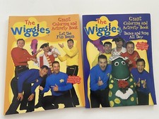 2 The Wiggles Giant Coloring and Activity Books 2003 1 Partially Used 1 Unused