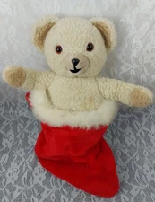 Russ Snuggle Bear Christmas Stocking Lever 21" Plush Stuffed Plushie 1986 80's