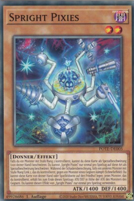 Spright Pixies POTE-DE005 Common Power of the Elements Yugioh Karte Deutsch
