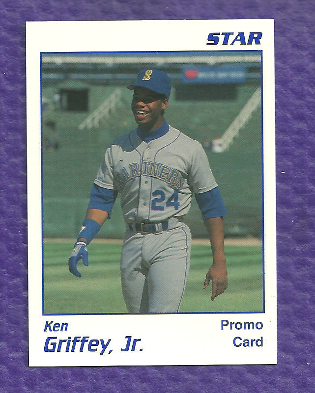 1988 STAR  CO. PROMO TIFFANY GLOSSY WHITE BLANK BACK  KEN GRIFFEY JR   1 Of 40