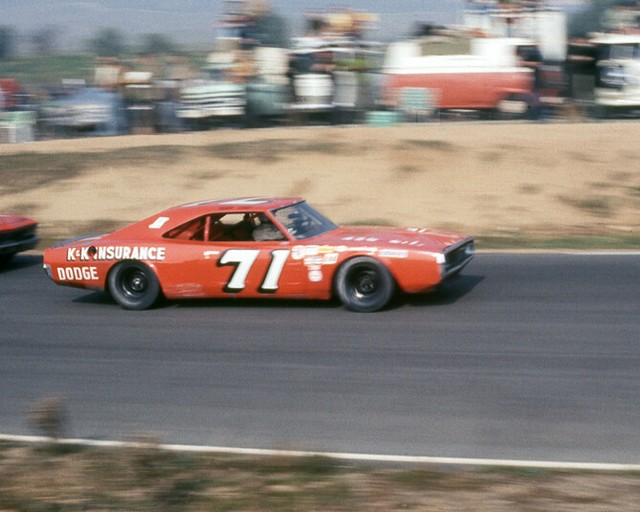BOBBY ISAAC 1971 K & K INSURANCE AT RIVERSIDE RACEWAY 8X10 GLOSSY PHOTO
