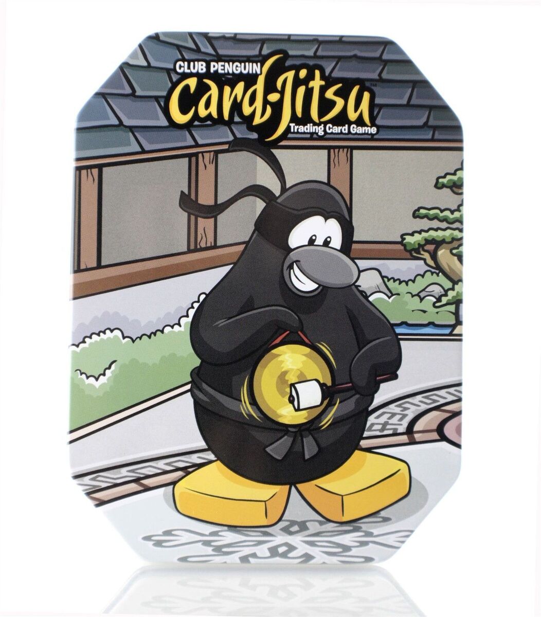 Club Penguin Card Jitsu Trading Cards Collectors Tin Disney Series 1  Collectable