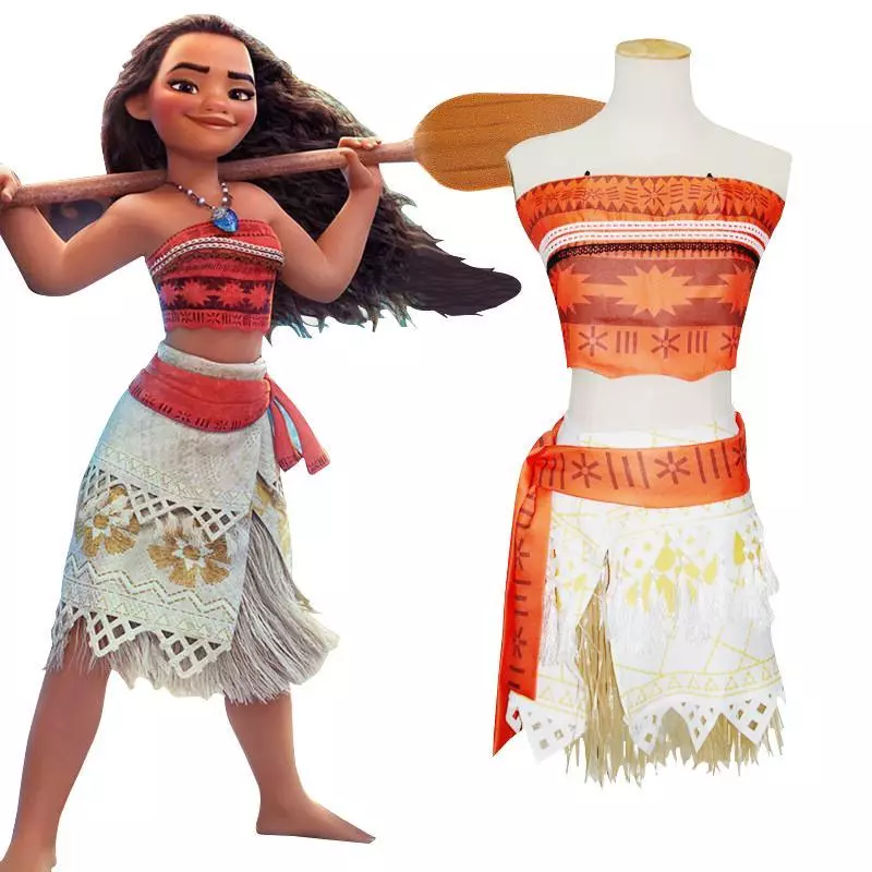 Costume Vaiana Oceania Moana maori carnevale adulti donna vestito