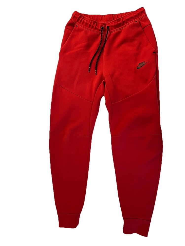 Men’s Small Red Nike Tech Fleece Jogger Pants for Comfort