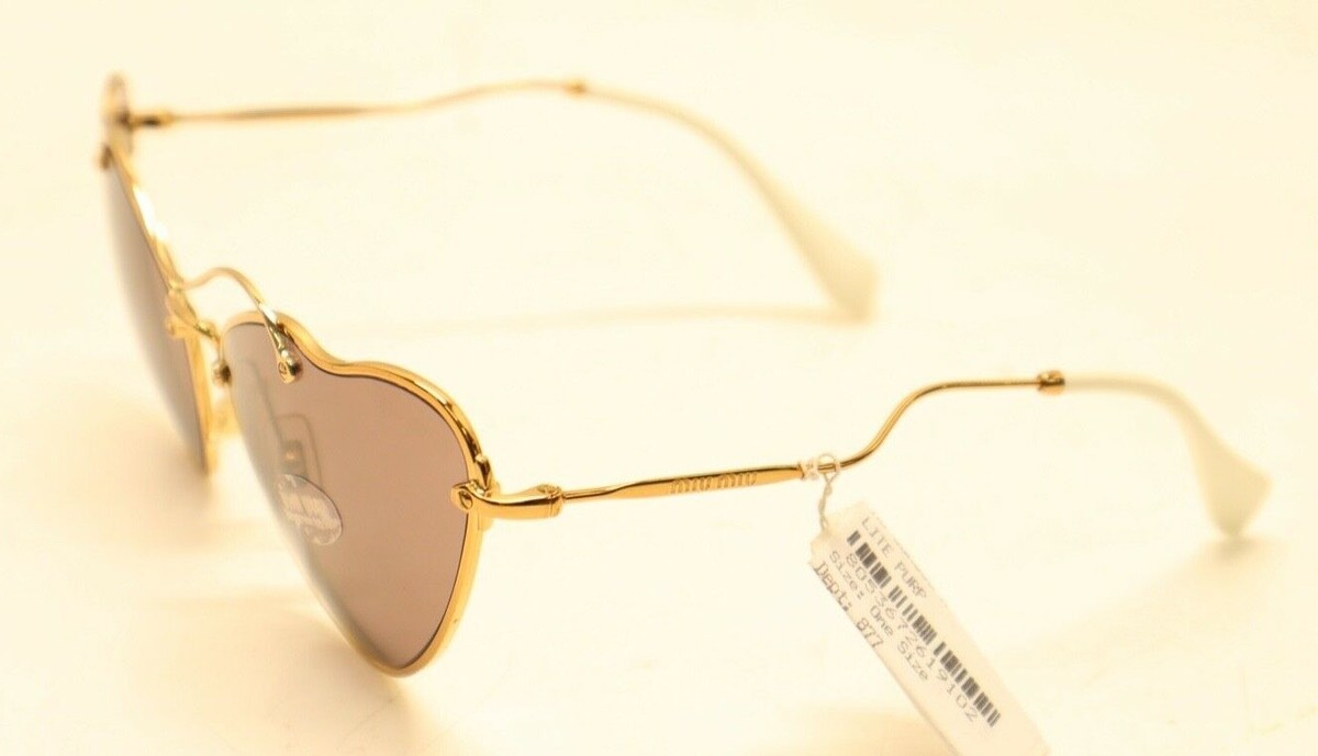 Miu Miu SMU 55R 7OE-6X1 Antique Gold / Purple Sunglasses