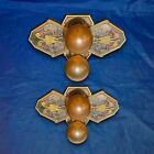 Rare Wired Pair Art Deco Flush Mount Fixtures Mica 28B