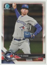 2018 Bowman Chrome Prospects #BCP56 T.J. Zeuch Baseball Card Toronto Blue Jays