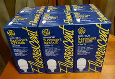 6 GE 9000 Hour 15 WATT Energy Saving Fluorescent Light Bulb Standard Base FLB15