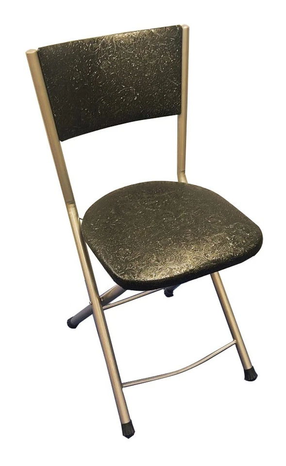 Modern Folding Artificial Faux Leather Padded Chair - Image 2 of 4