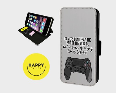 GAMERS DON'T FEAR WINNING - Kunstleder Klapp Handy Hülle Cover - iPhone/Samsung