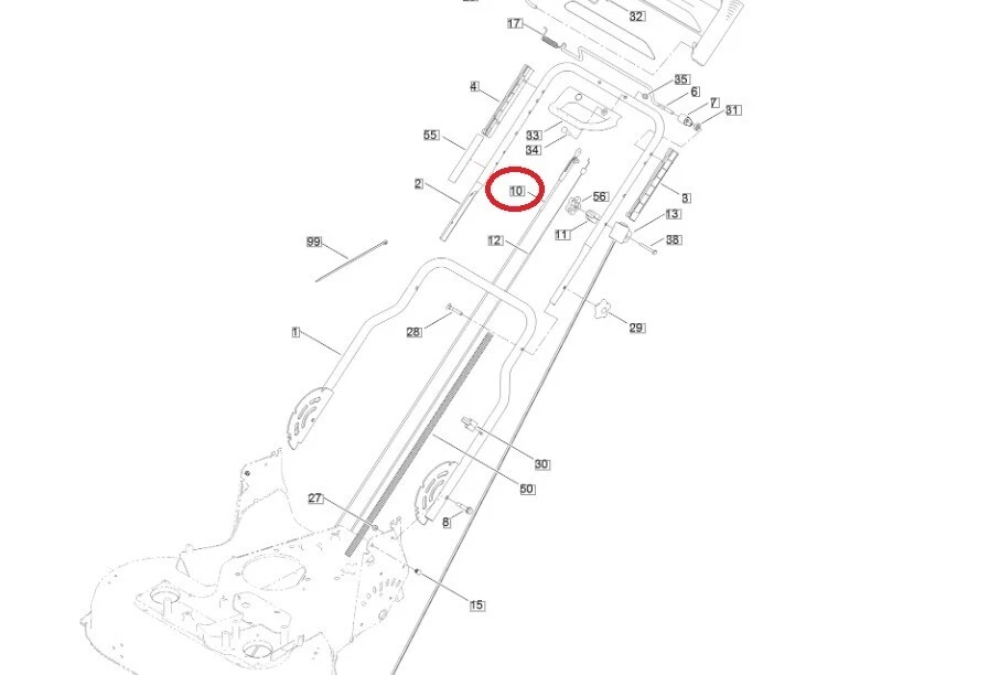 TORO TOSAERBA RASAERBA TIMEMASTER TM76 da 76 CAVO TENDI CINGHIA LAME ORIGINALE - Immagine 3 di 4