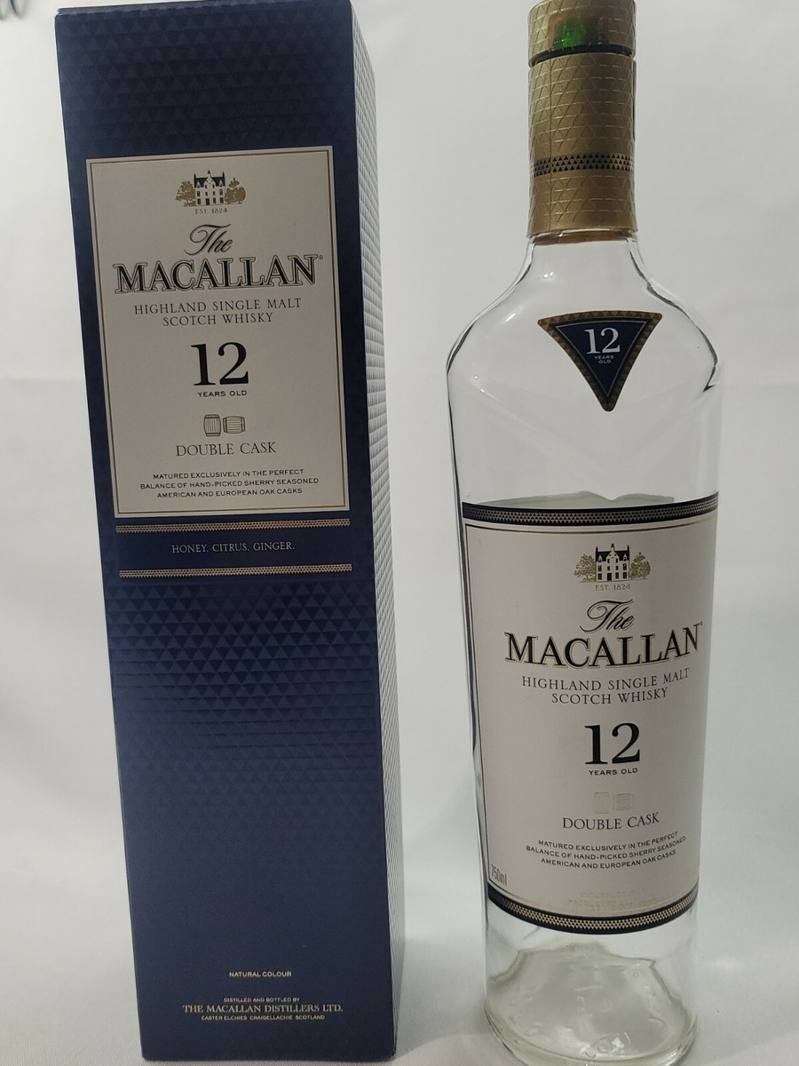 The MACALLAN 12 Year Double Cask Scotch Whisky Empty Bottle The MACALLAN 12 Year Double Cask Scotch Whisky Empty Bottle