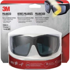 3M Anti-Fog Polarized Modern/Sleek Impact-Resistant Safety Glasses Black Lens