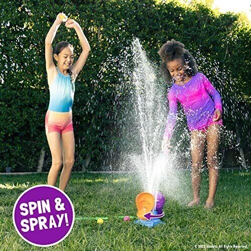 Hasbro Hungry Hungry Hippos Splash Lawn Water Toy Sprinkler Game Kids Gift - Picture 3 of 4