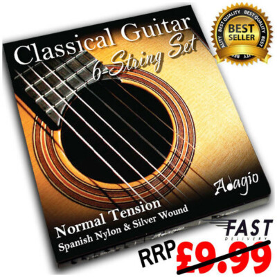 2er-Pack klassische Nylon-Gitarrensaiten - Adagio Pro - heller klarer Nylon-Sound