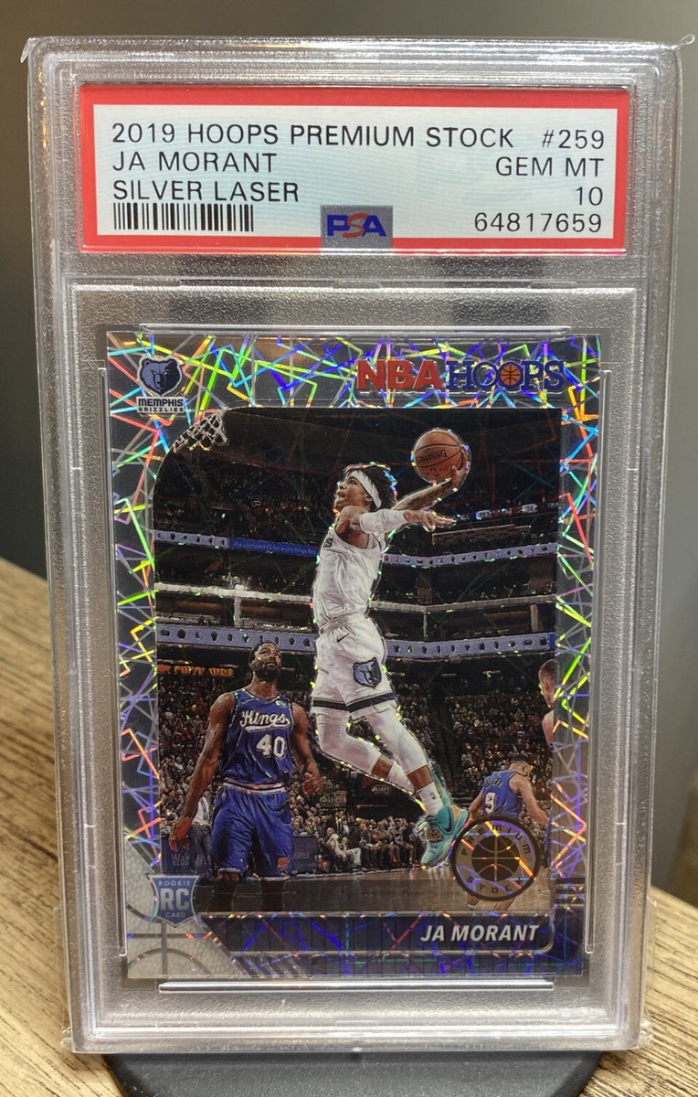 2019 NBA HOOPS PREMIUM STOCK SILVER LASER Ja Morant 🔥 Rookie RC