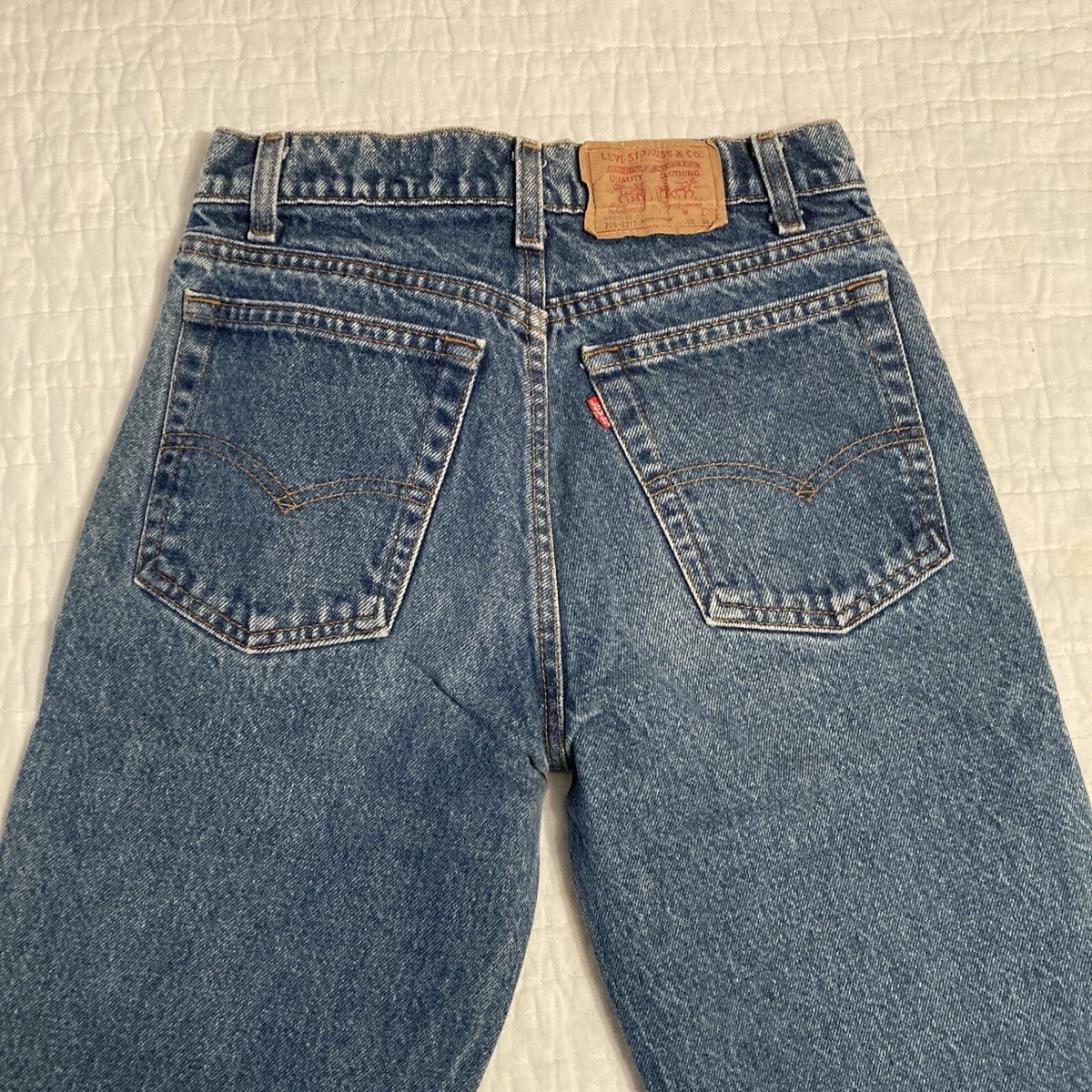 Vintage 80's Levi's Student 706-0217 28W 34L Straight Blue Jeans