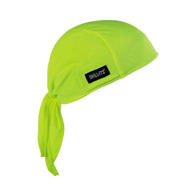 CHILL-ITS BY ERGODYNE 6615 Dew Rag,Lime,Universal 2EMJ6