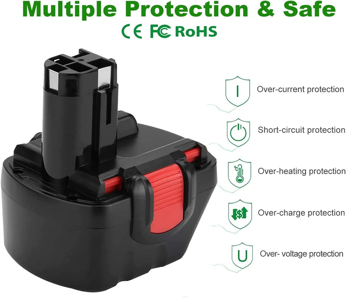 BAT043 Replace for Bosch 12V Battery 4.8Ah Ni-Mh BAT045 BAT120 BAT139 GSR  12-2 638142463393 | eBay