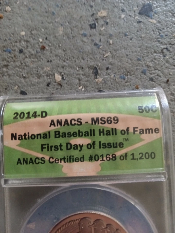 2014-D Baseball Hall of Fame Clad Proof Half Dollar ANACS MS 69  - Image 2 of 4