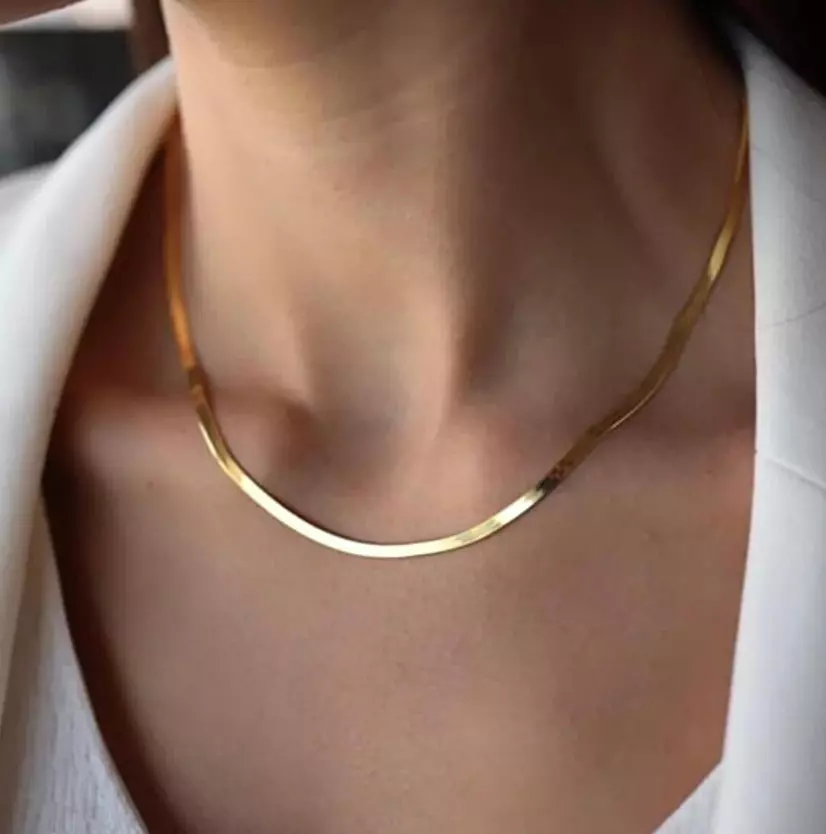 Mens sterling shop silver herringbone chain