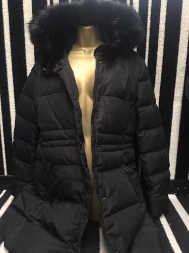 Down Coat Hooded Faux Fur 
