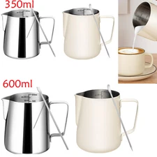 Milk Frothing Pitcher, 12oz & 20oz Espresso Steaming Pitcher for Espresso Coffee