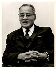 LG75 1966 Original Photo DR RALPH BUNCHE 40s ISRAEL PEACE MEDIATOR NOBEL PRIZE
