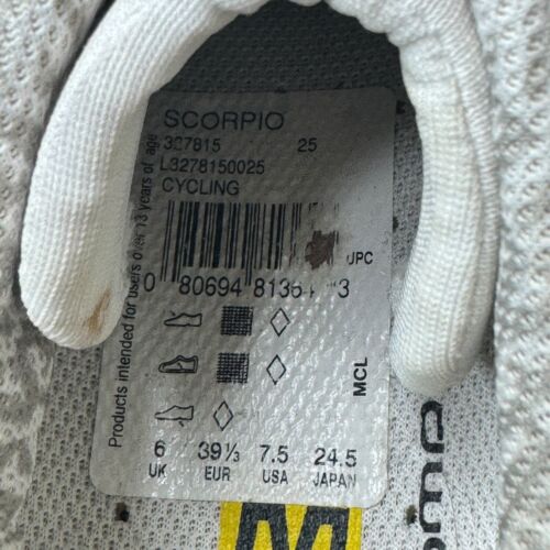 Mavic Scorpio MTB Cycling Shoes women's 7.5 (EU39 1/3) UK 6 White Likenew EUC - Picture 15 of 15