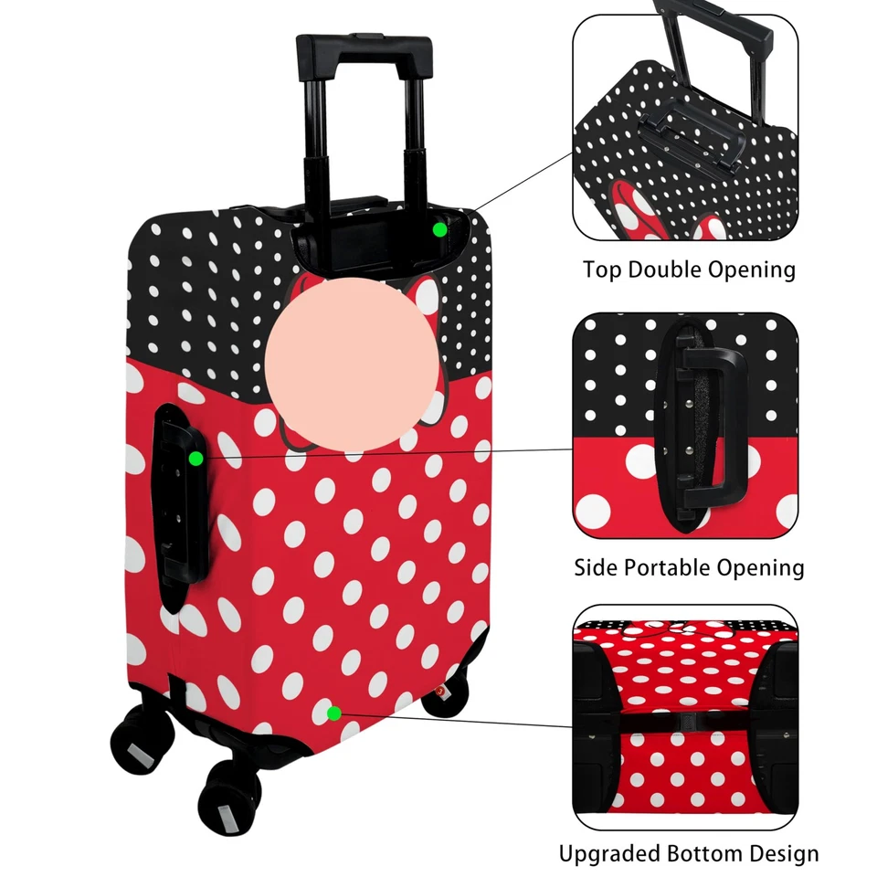 3 Piezas de Funda de Equipaje Maleta de Viaje Protector Lindo Niñas Elástico Lavabo... Foto 4 de 4