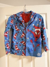 Kid's Holiday Spiderman Pajama Button Down Top - Size M