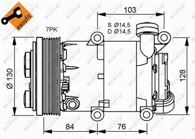 NRF 32410 Compressor, Air Conditioning for FORD