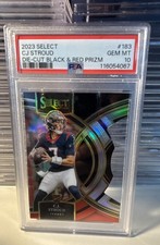 2023 Panini Select Premier Level C.J. Stroud #183 Black & Red Prizm Die-Cut (RC)