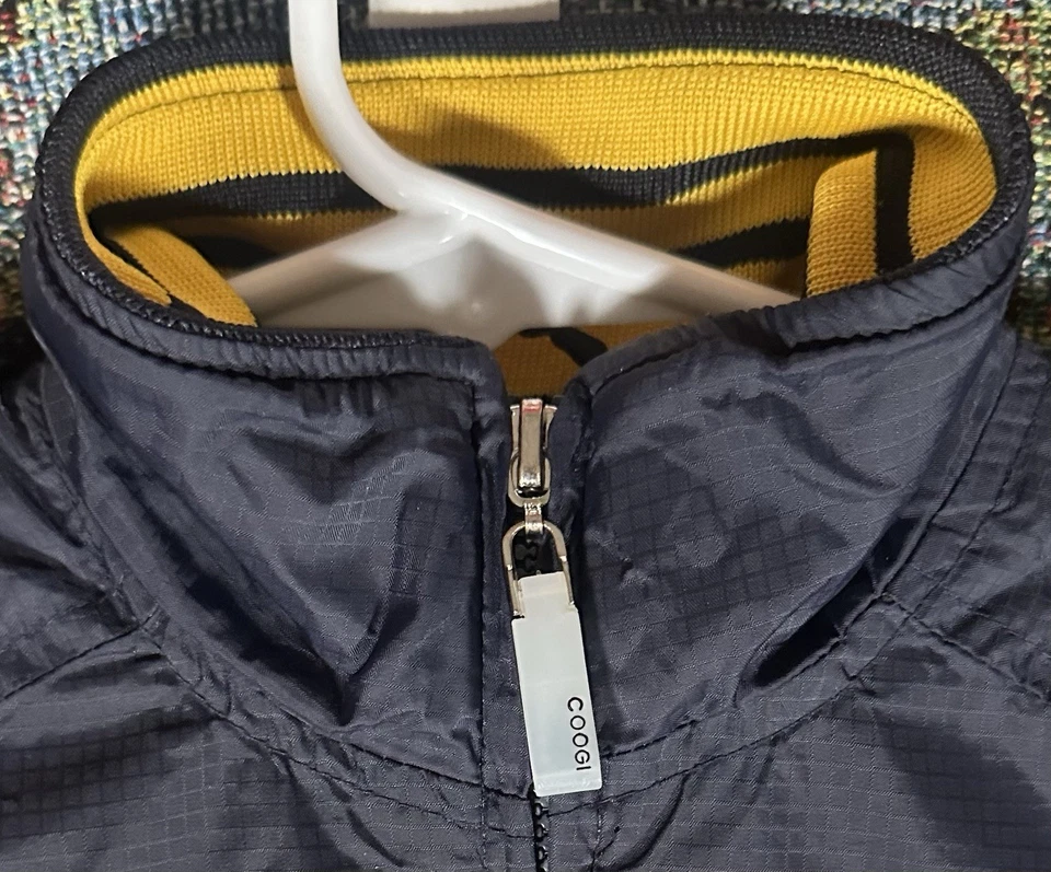 Chaqueta Bomber Coogi Cremallera Juvenil Talla 4 Bordada Abejorro Azul Amarillo Y2K Foto 3 de 4